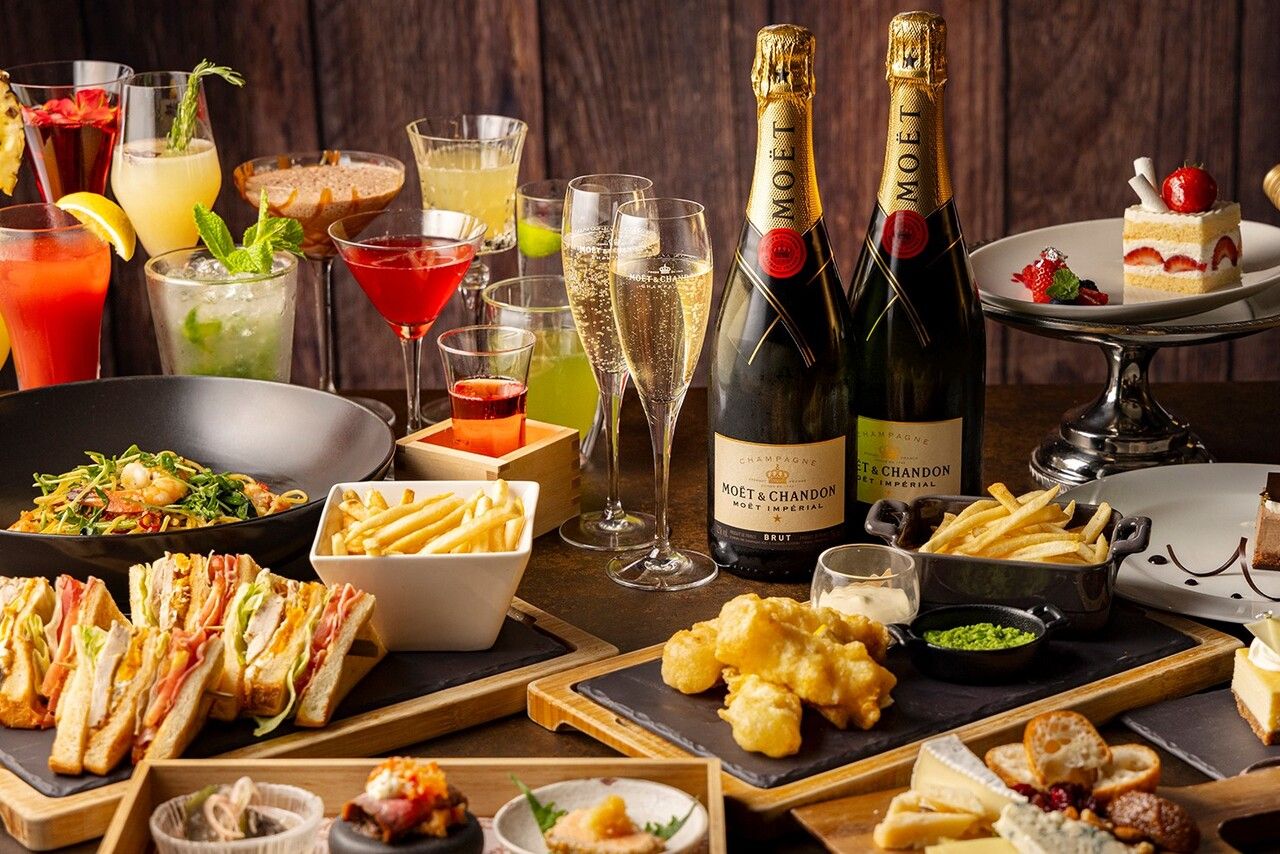 【Web予約限定】“モエ・エ・シャンドン＆シャンパンカクテル飲み放題” ３品フード付きプラン