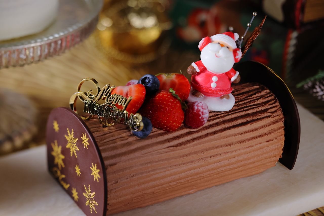 【オプション】ブッシュドノエル（チョコロールケーキ）