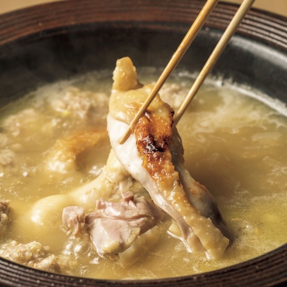 Mizutaki “Grilled chicken hotpot course” (winter only)
