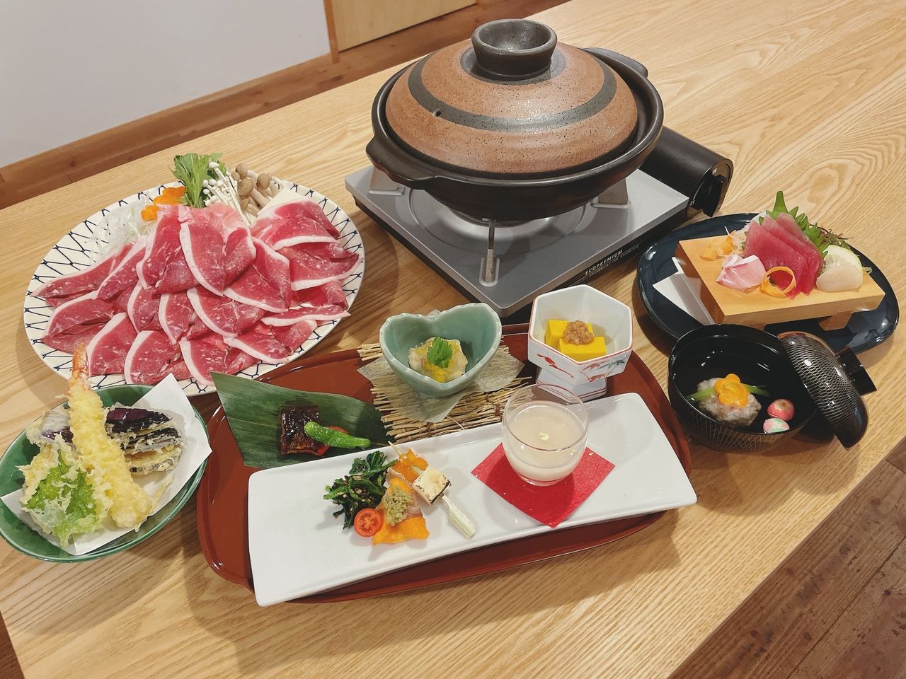 Domestic duck shabu-shabu hotpot course