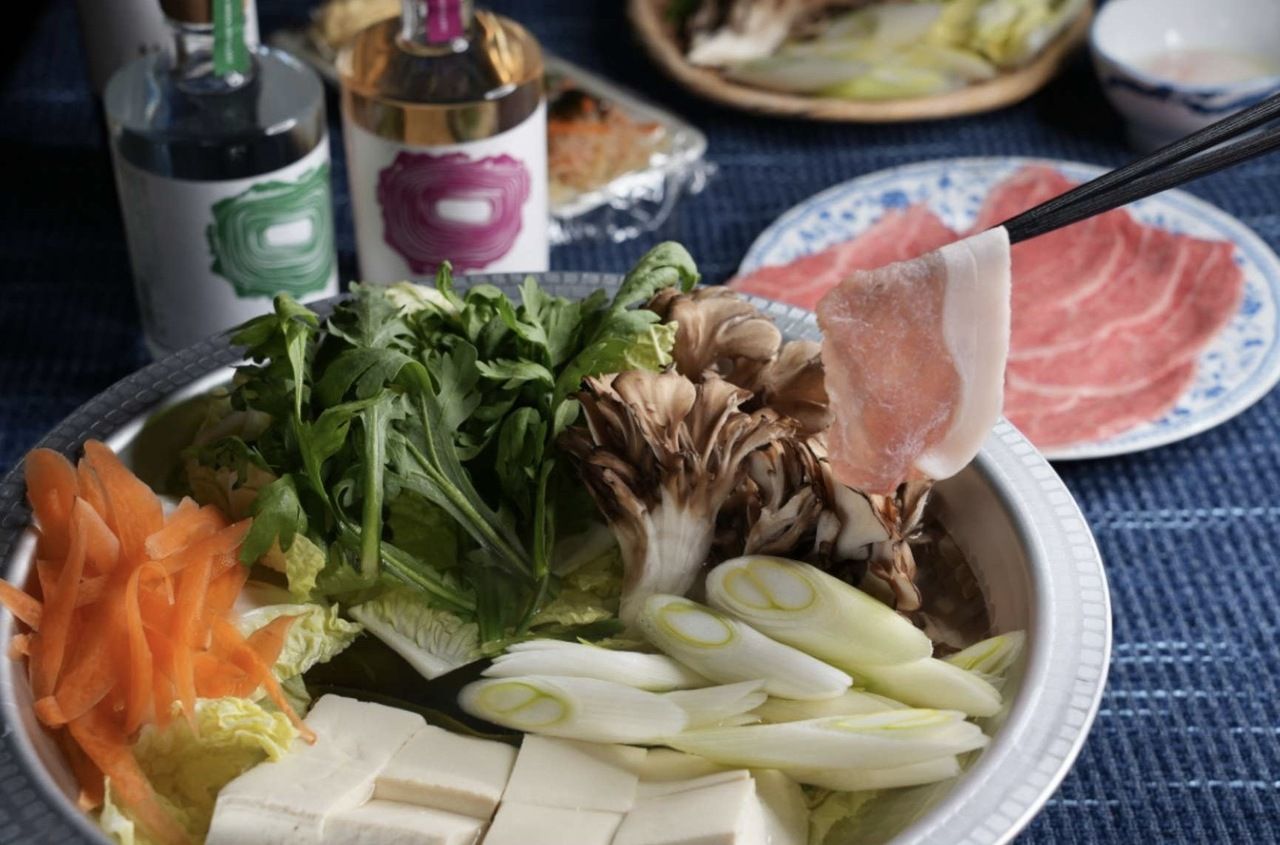 신슈 떡 돼지의 국물 샤브샤브 코스