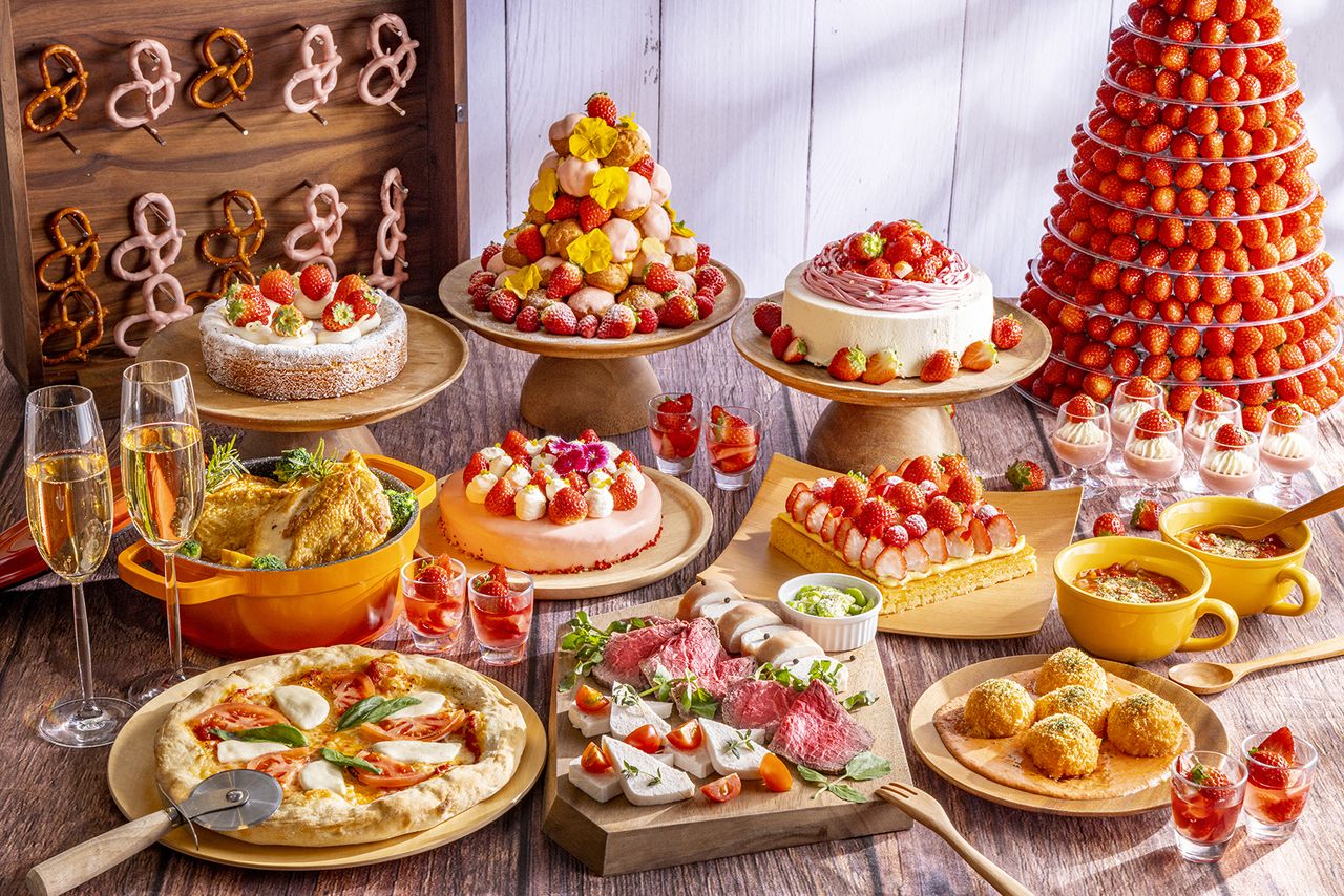 【3月3日～3月31日】　「イタリアン×苺のマリアージュ～第2弾～」 平日ランチビュッフェ 大人通常料金より10％ OFF ⇒3,780円