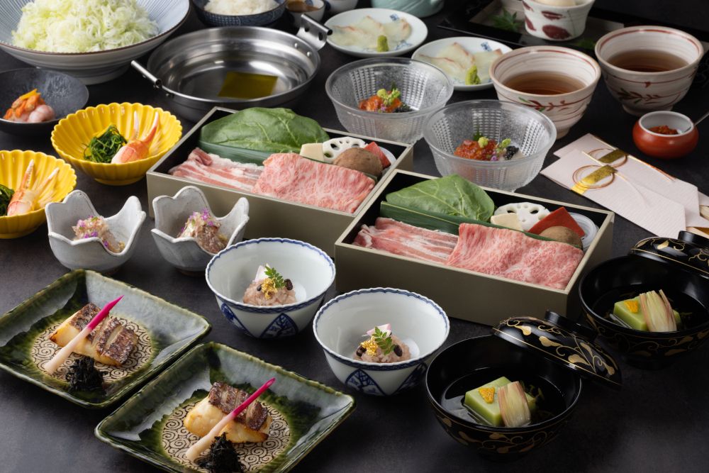 [Individual hot pot dashi shabu-shabu] Celebration banquet "Senju" (Wagyu beef sirloin, carefully selected pork) *Reservation required by the day before