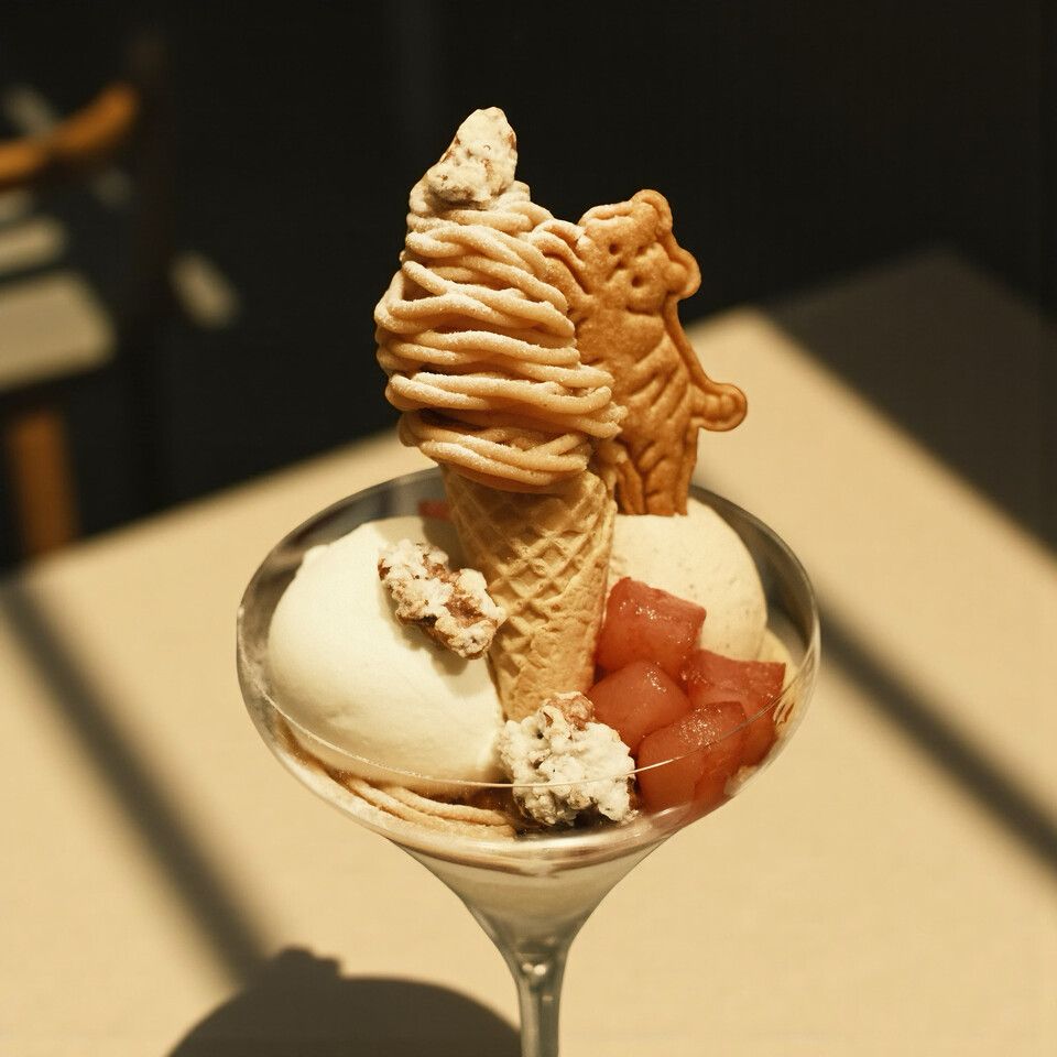 モンブランのパフェ