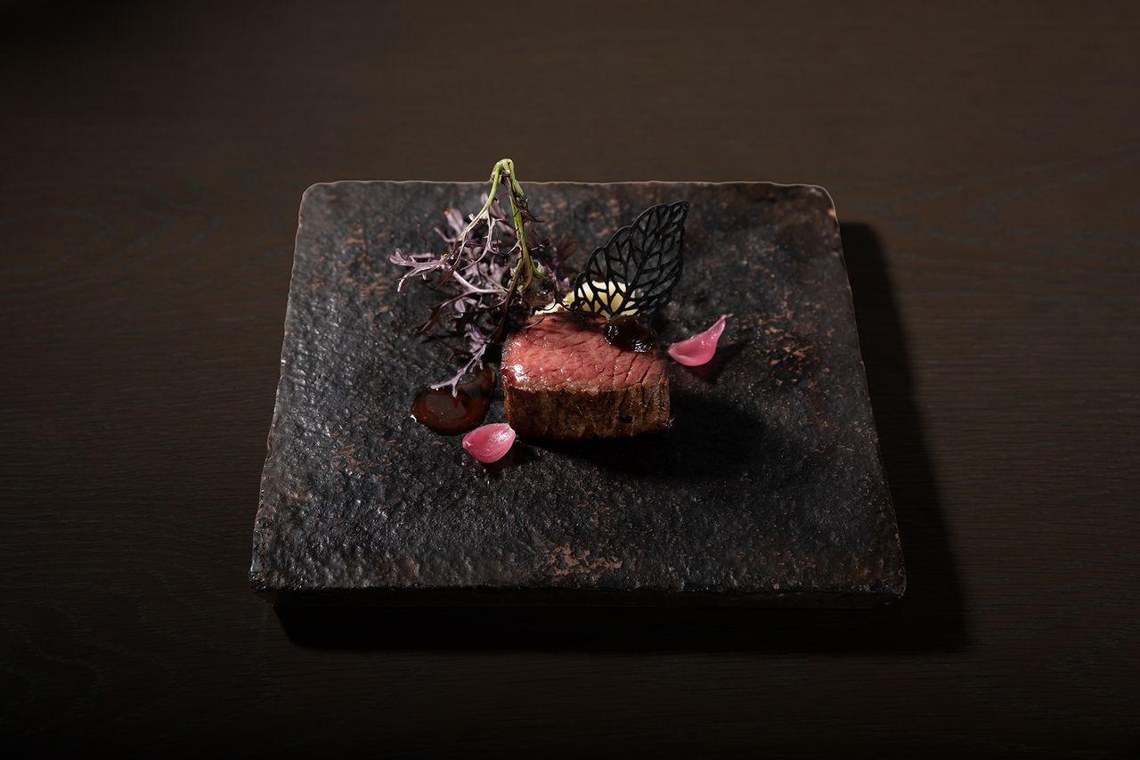 Lunch Saison course with 5 dishes featuring Japanese Black Beef