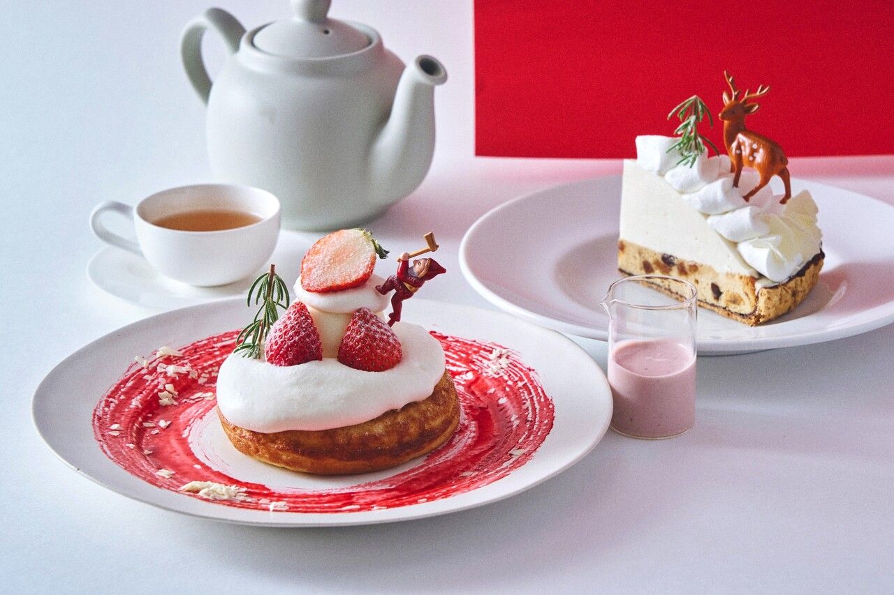 [Set Value! Christmas Fair] Christmas Set of Airy Cheese Cream Pancakes and Your Choice of Cake