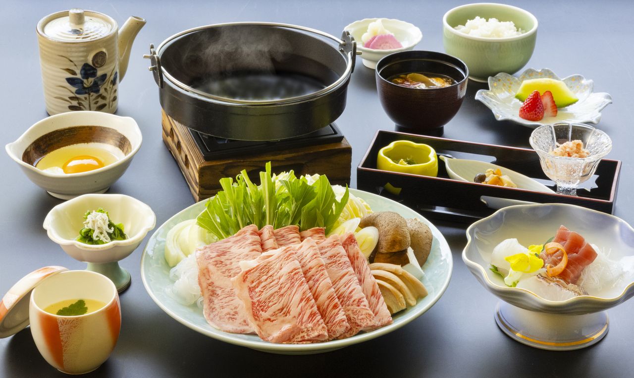 【七時雨】前沢牛すき焼きコース