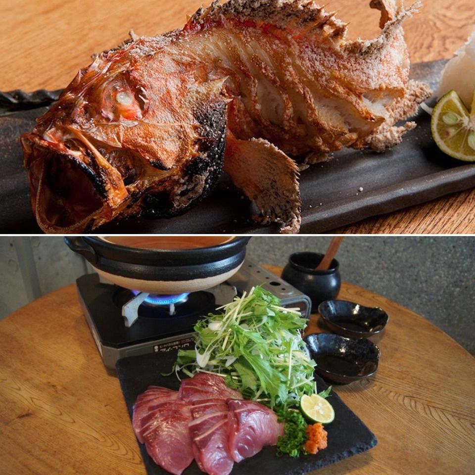 [ Luxury] [Food only] Yellowtail shabu-shabu and idiot fish (Kinki) grilled course, 10 dishes in total