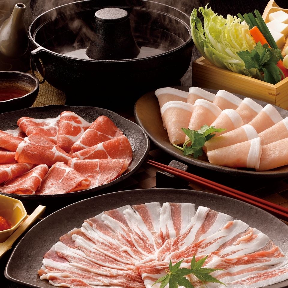 All-you-can-eat pork shabu-shabu buffet course