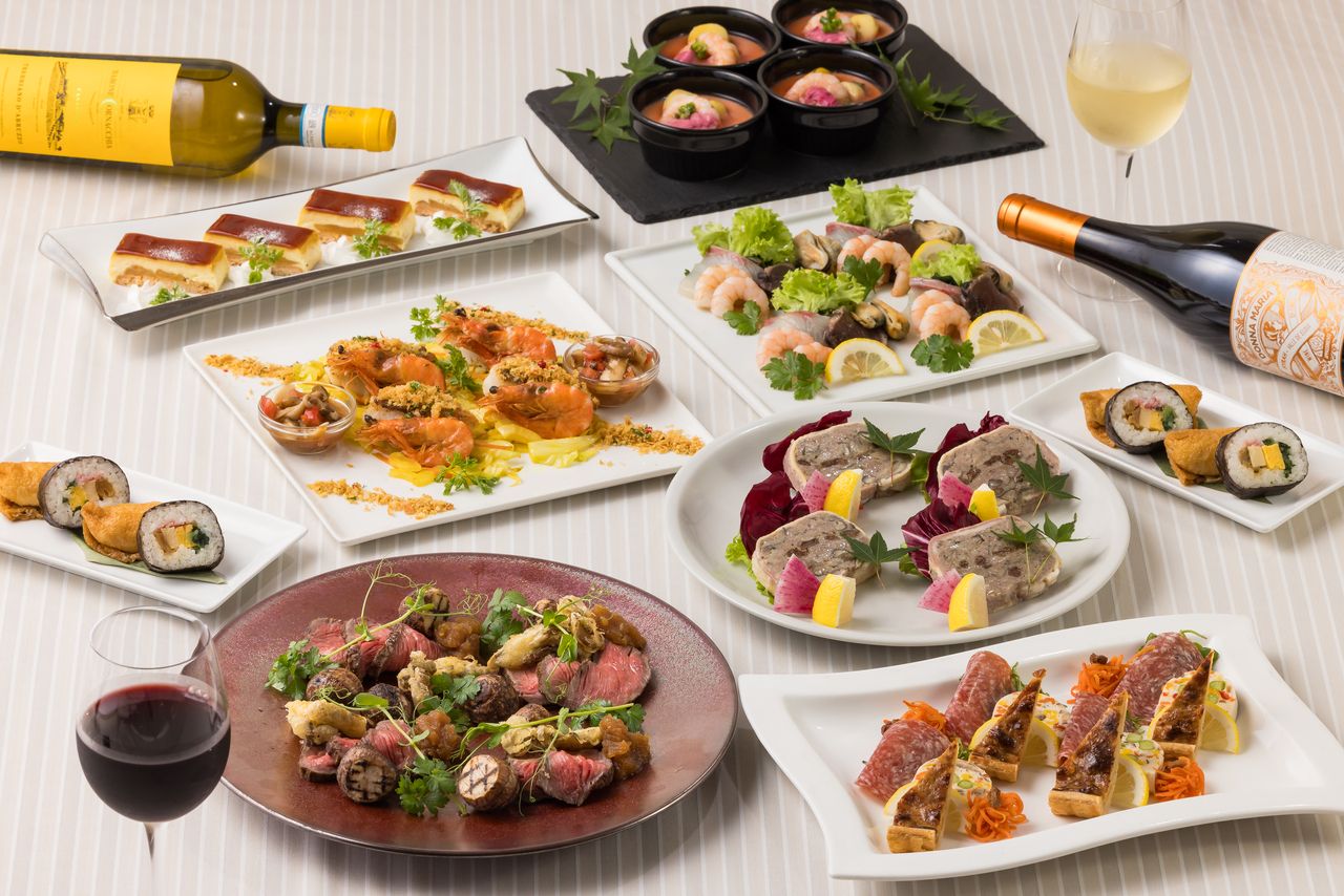 A perfect banquet course using carefully selected seasonal ingredients