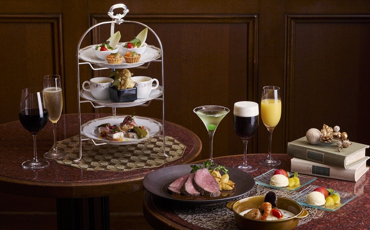 【WEB限定★12月限定】乾杯シャンパン付　トワイライトアフタヌーンティー　2時間飲み放題付