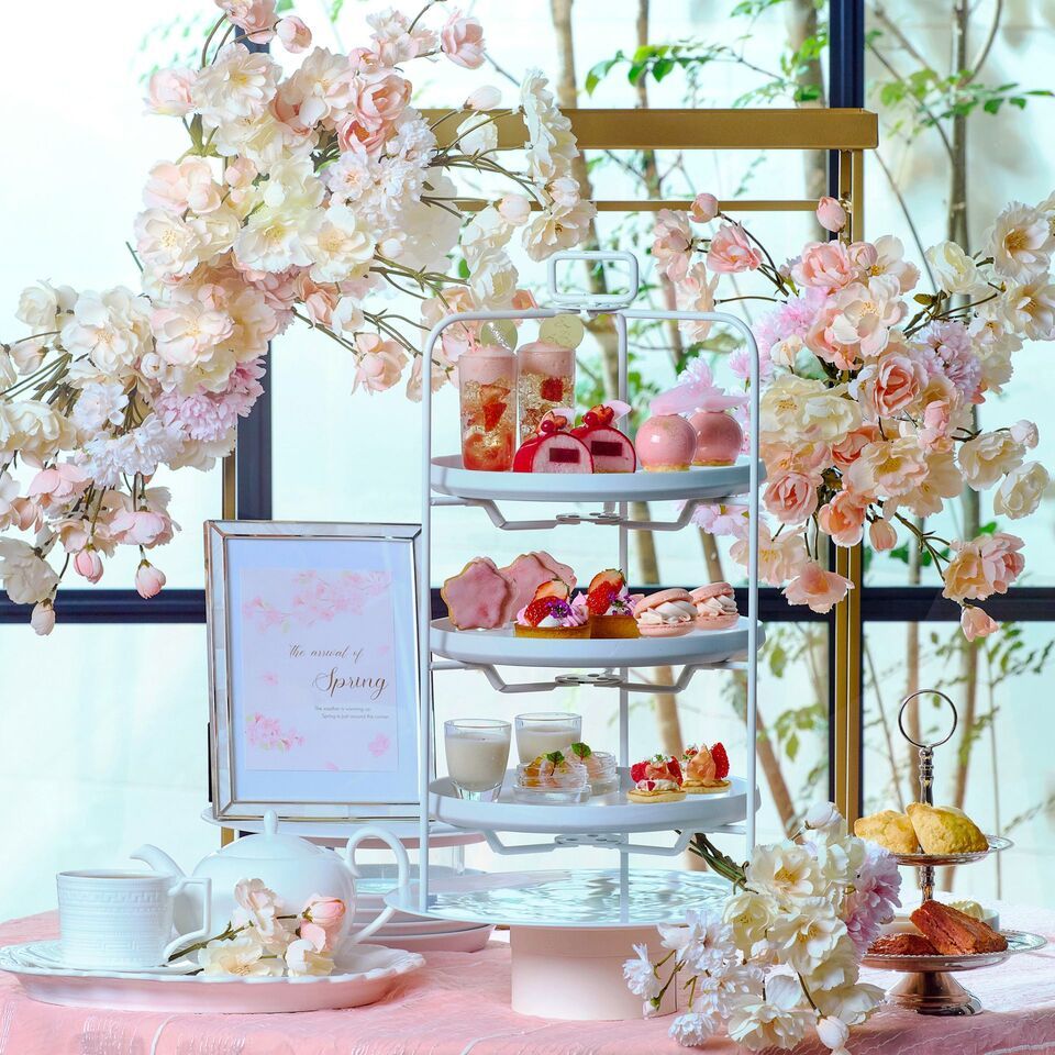 平日2026『桜色のストロベリーアフタヌーンティー』  スイーツでお花見気分！桜といちごが奏でる心ときめくティータイム ※マリアージュフレール付飲み放題付