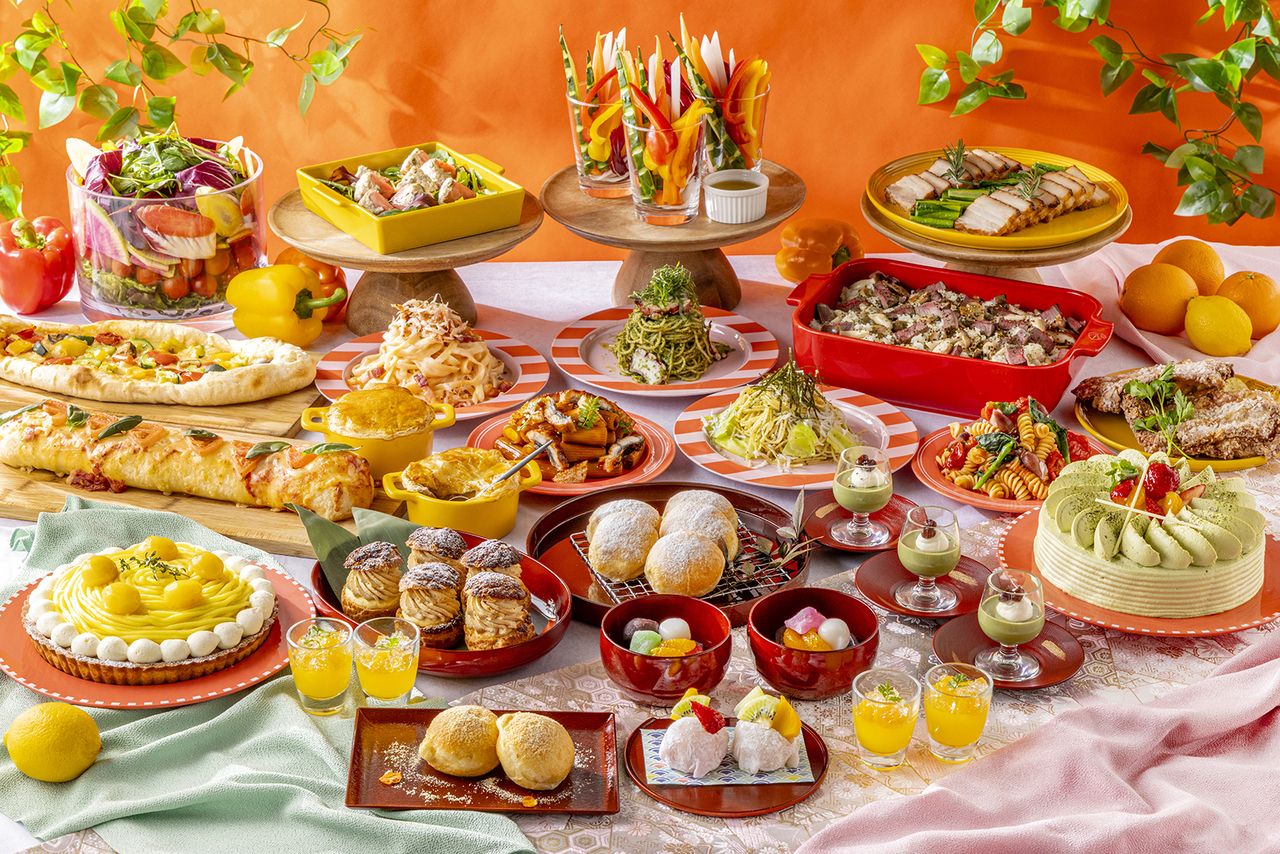 【4～6月】　「ジャパニーズイタリアン＆和スイーツビュッフェ」土日祝ランチビュッフェ 大人通常料金より10％OFF⇒3,780円