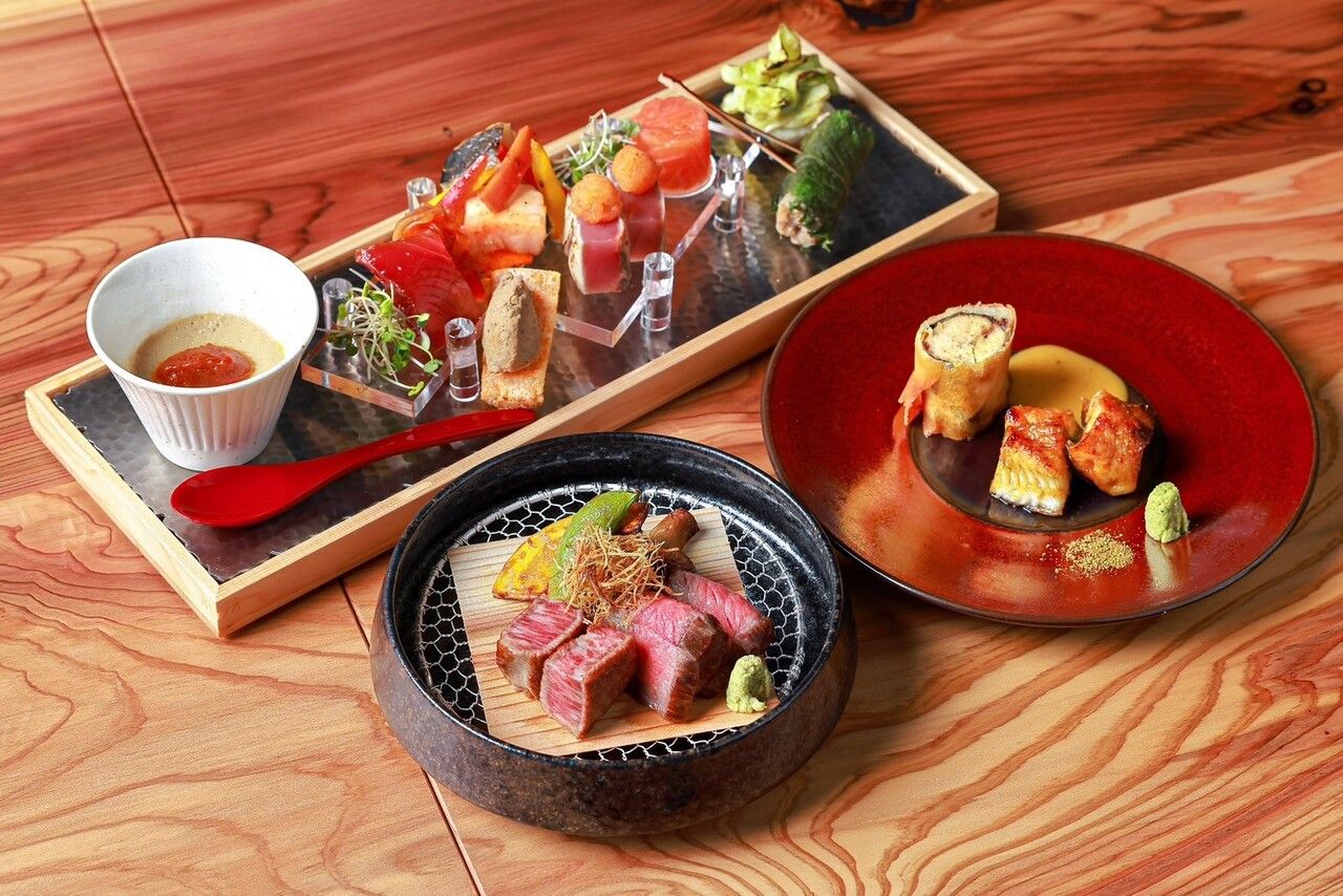 [Table seating] Chef's choice sushi and tempura course, 25 dishes, drink included