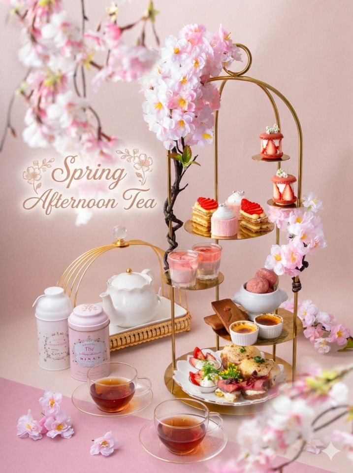 March 16th - Weekdays! [Parisian Afternoon: Strawberry and Cherry Blossom Royal Afternoon Tea] Enjoy a luxurious experience with a spectacular view 120 meters above ground. Limited quantity and time available.