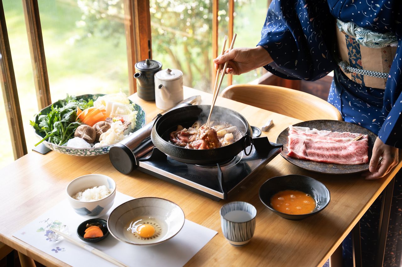 Kobe Beef & Hayama Beef: Finest Japanese black Wagyu beef sukiyaki