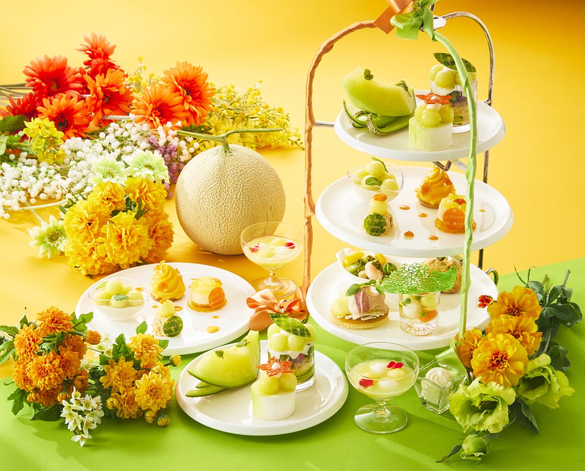 平日限定料金 メロンアフタヌーンティーセット　シャンパン付き