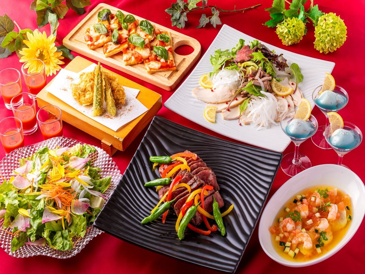 【Autumn Private Room Banquets】 Luxurious 120-minute dinner buffet & unlimited drinks package ~ from 6,600 yen
