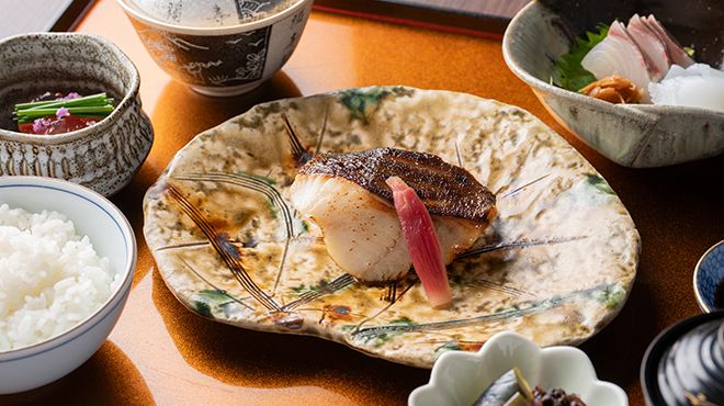 Silver cod miso-baked set meal