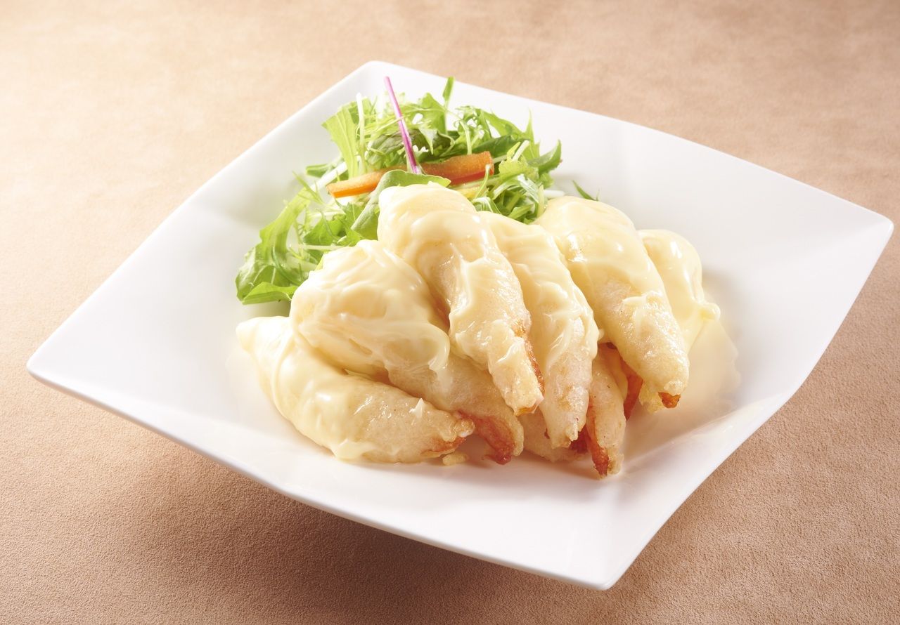 Shrimp with mayonnaise