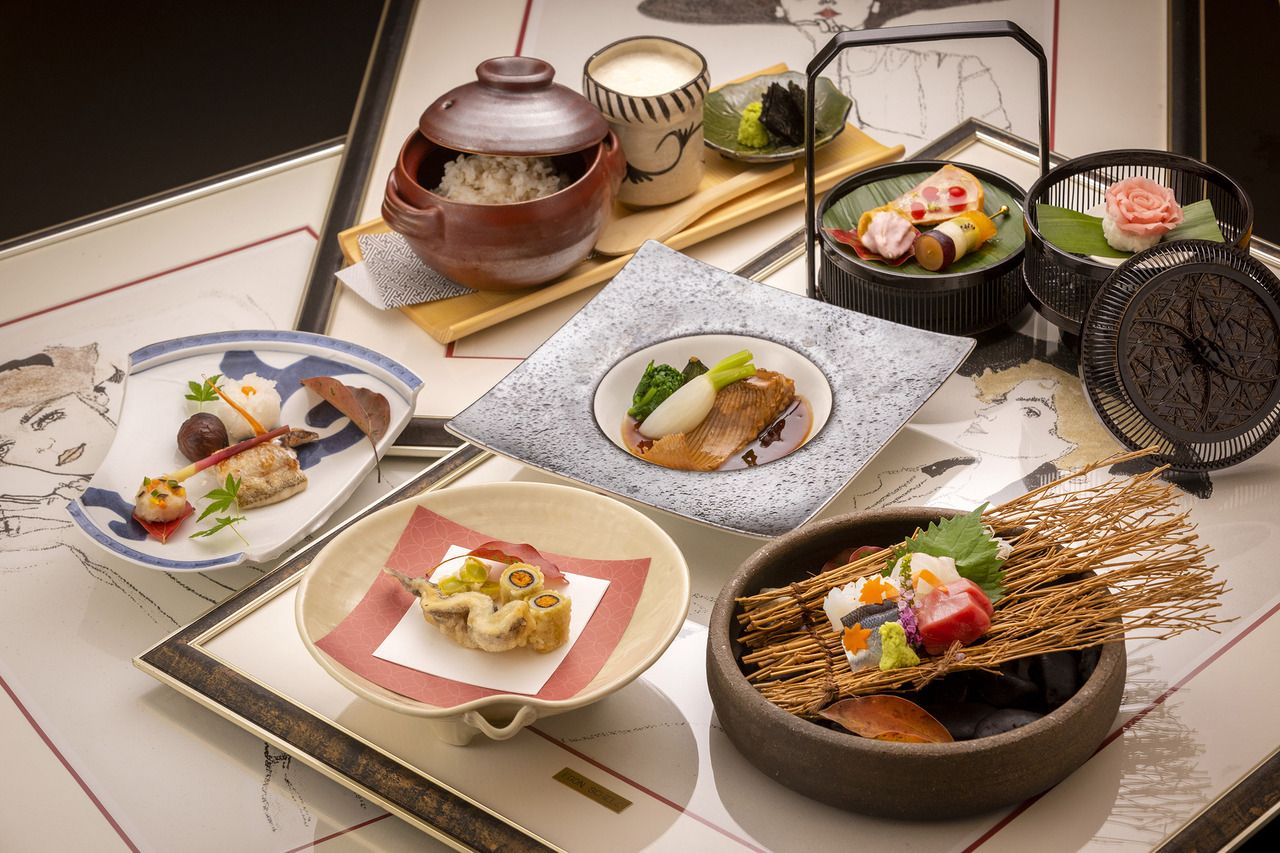 [Dinner] Kaiseki Gyokuran - Enjoy seasonal flavors - 10 dishes using seasonal vegetables and fish.