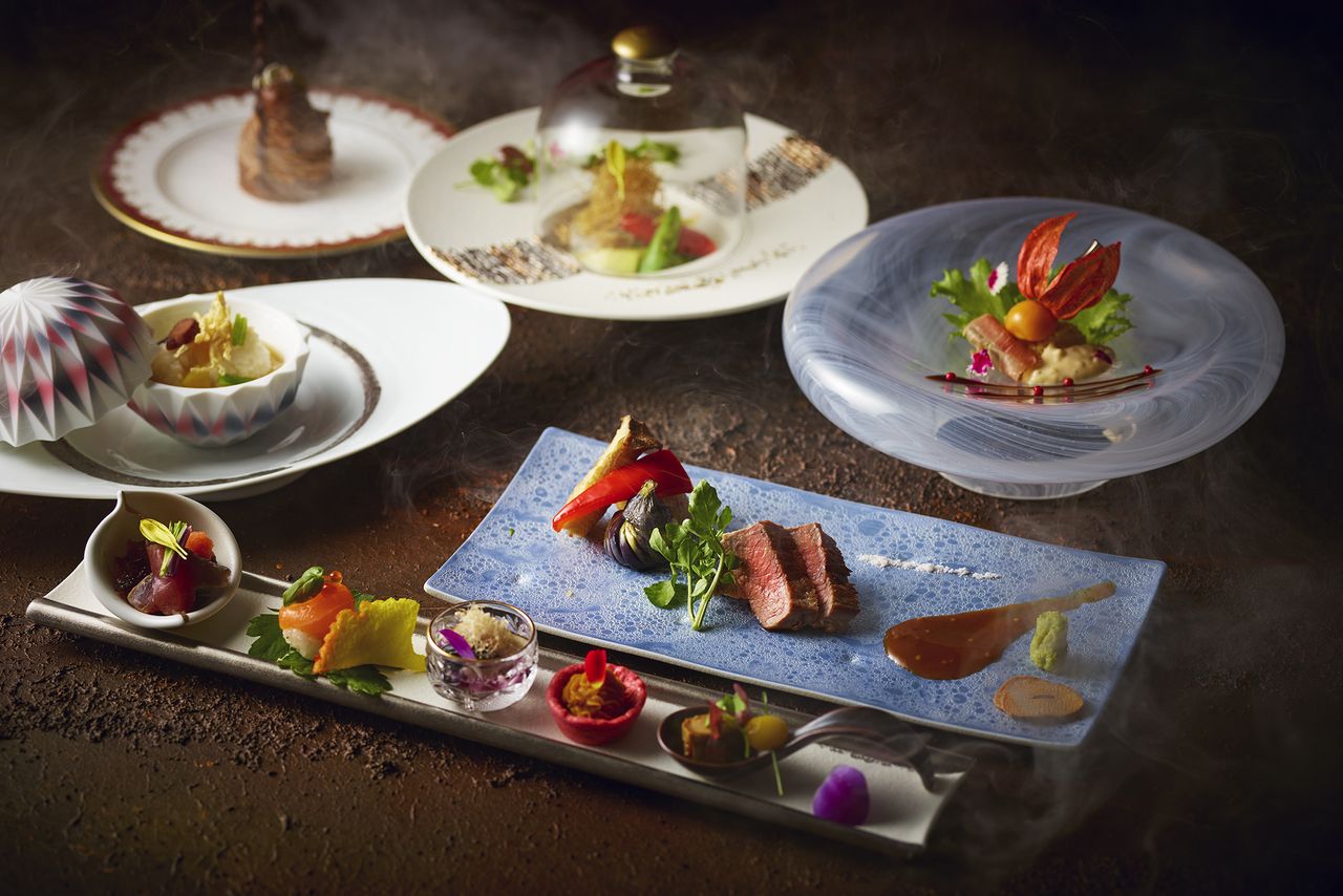 【런치 한정・일본식 프렌치 회석 윤～JYUN～】일본의 식재료와 프렌치의 융합을 부담없이 즐길 수 있는, 우아한 코스