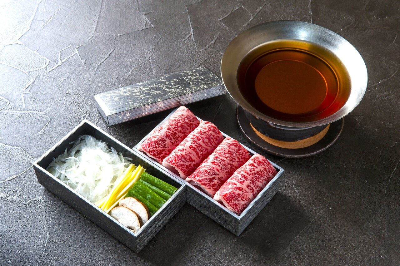 [Entertainment/dinner] 《One pot》Kuroge Wagyu beef sirloin soup shabu-shabu Kaiseki 7 items in total