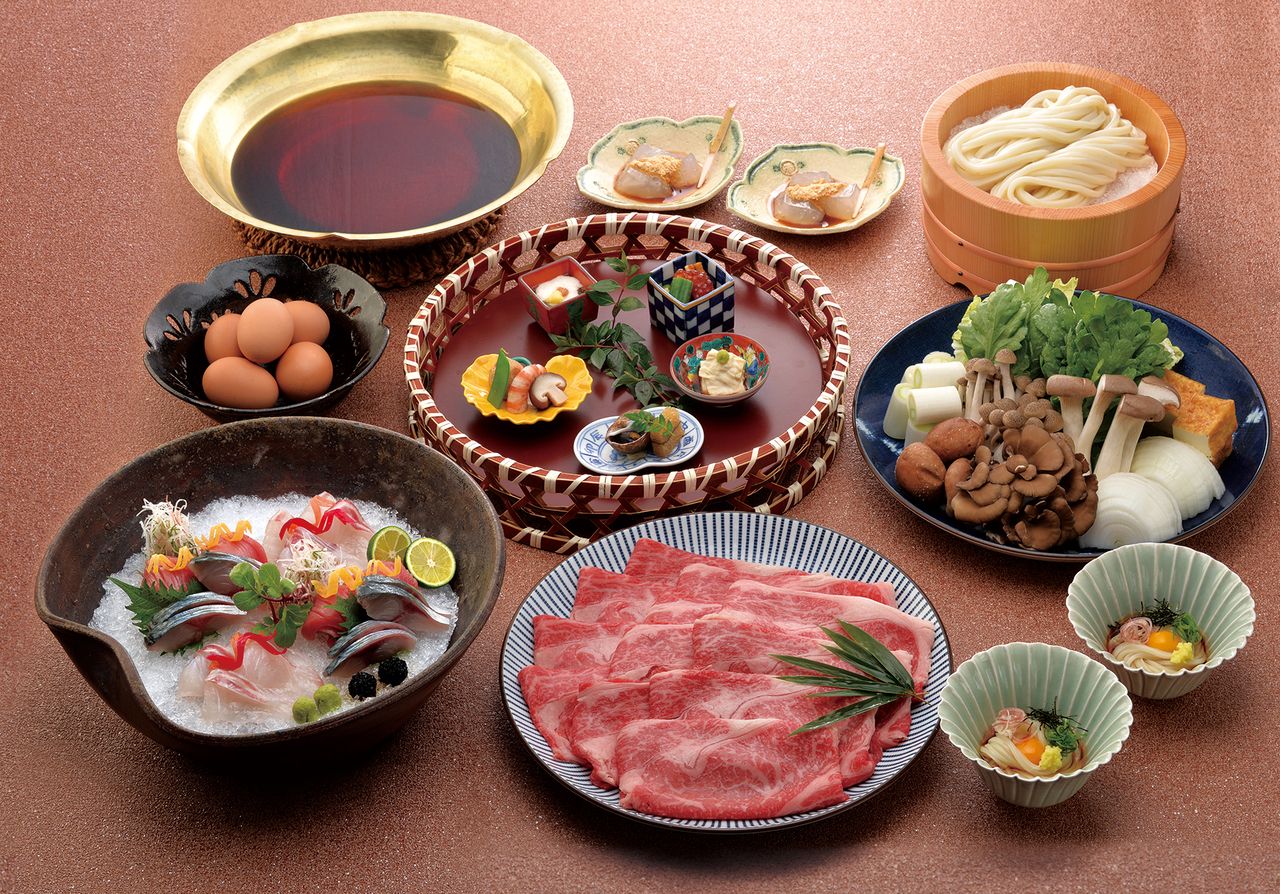 Sukiyaki course 6500 yen
