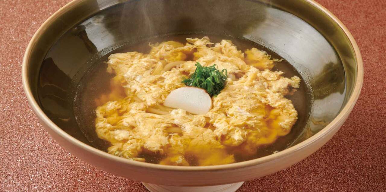 平飼卵　玉子とじのおうどん