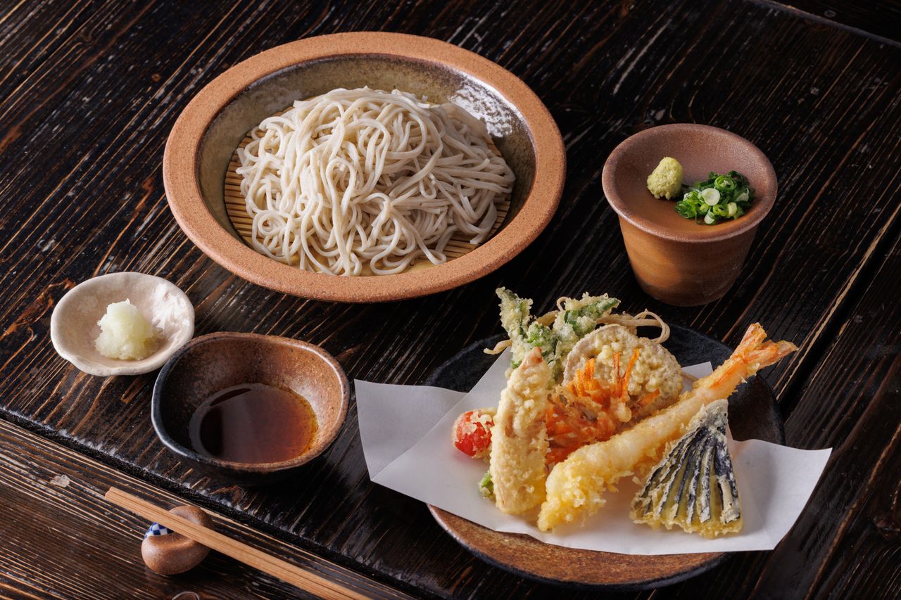 季節の天ざるそば～追加でかやくご飯セット、蕎麦の実ぜんざいセットつけられます!(^^)!～