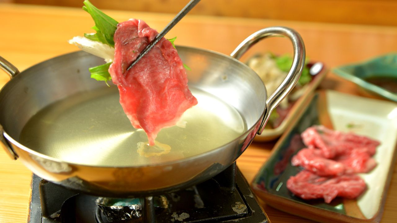 [2-hour all-you-can-drink Kumamoto Amakusa Kuroge Wagyu beef dashi shabu-shabu course]