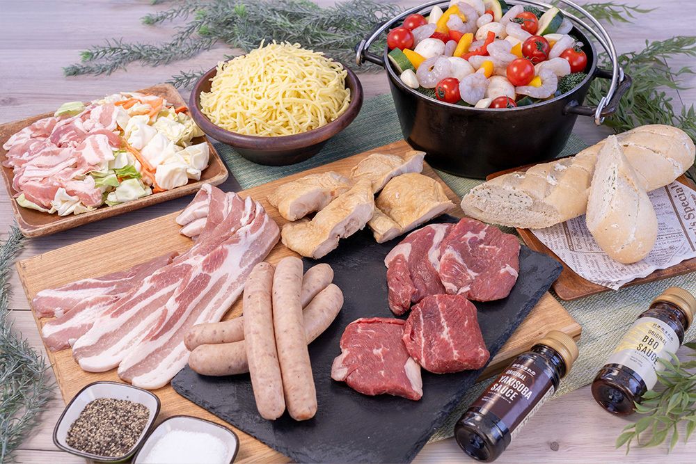 3時間オールドリンク飲み放題付き【海老と野菜のアヒージョ付きBBQセット】