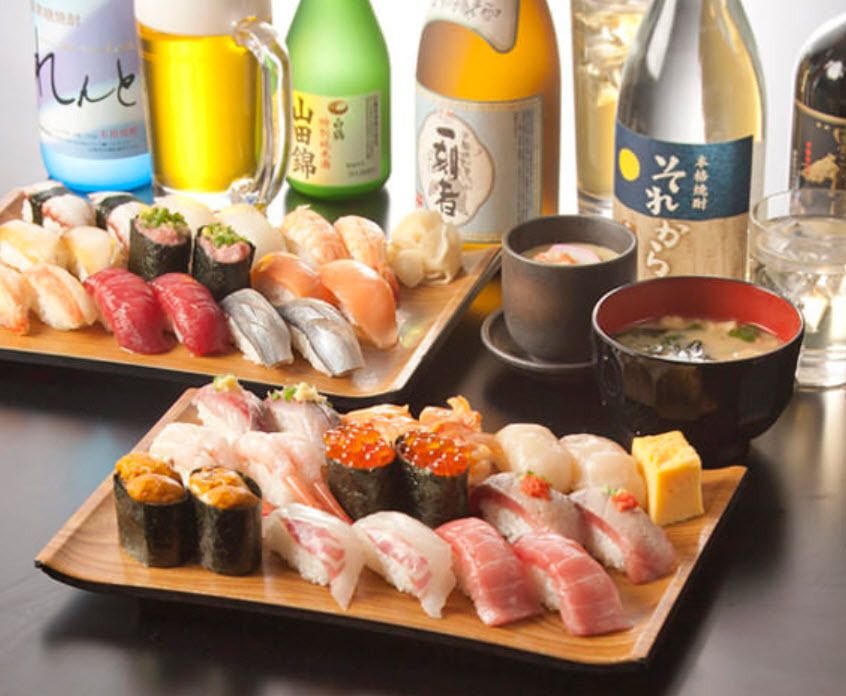 All-you-can-eat high-quality sushi and drink (for women) 6,400 yen