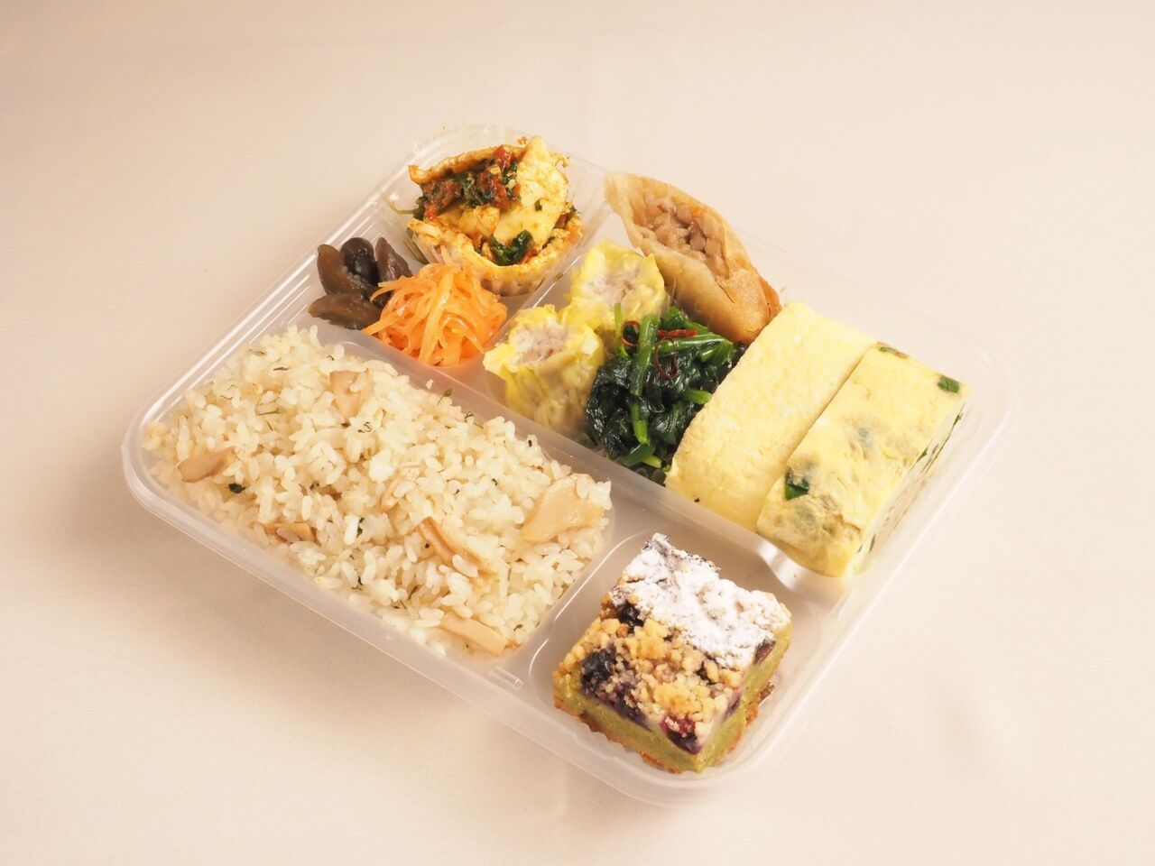 "Tohoku Farm Bento" - A mix of Japanese, Western, and Chinese dishes, packed with the bounty of Tohoku Farm.