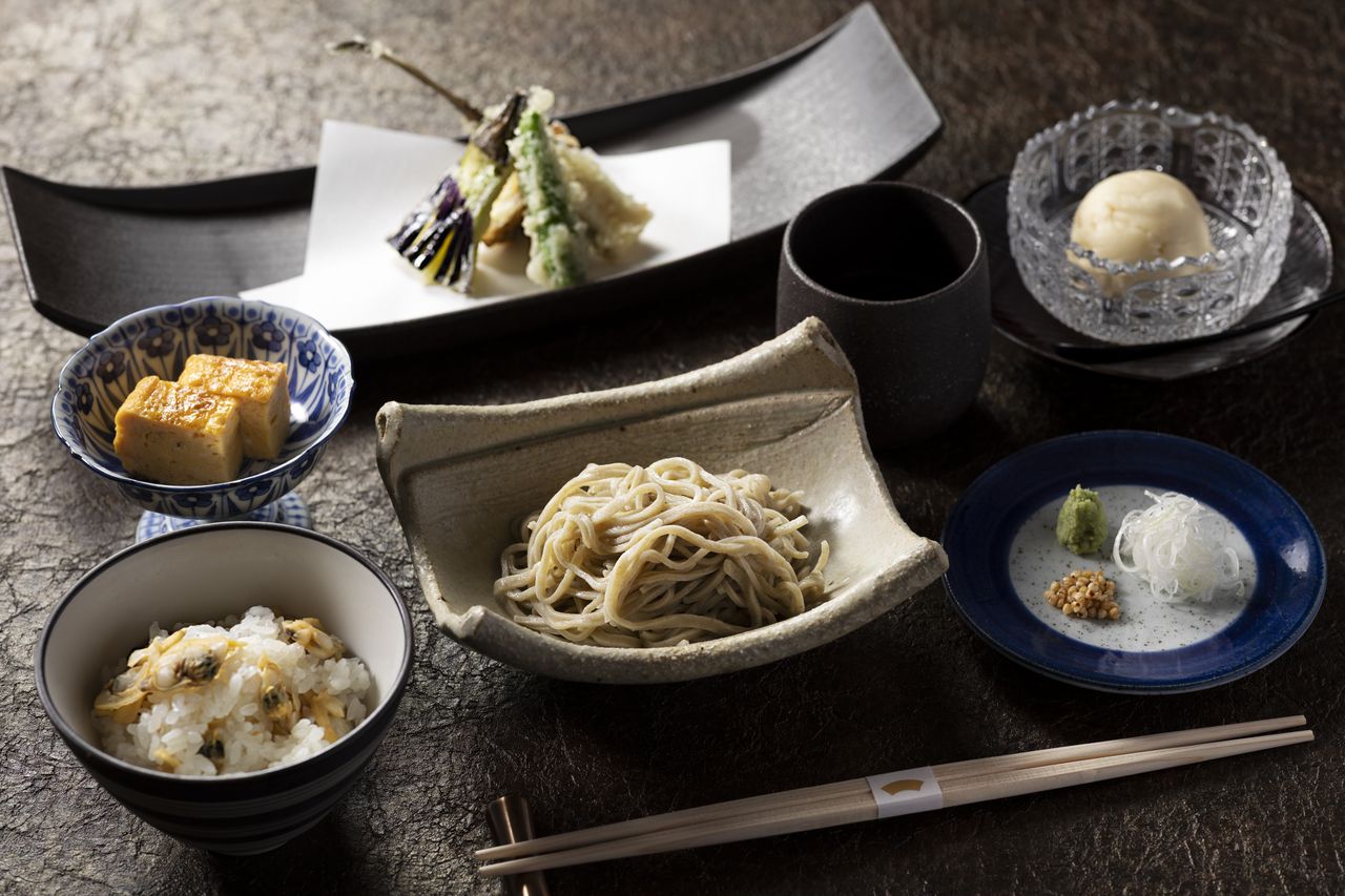 100% buckwheat noodle set meal