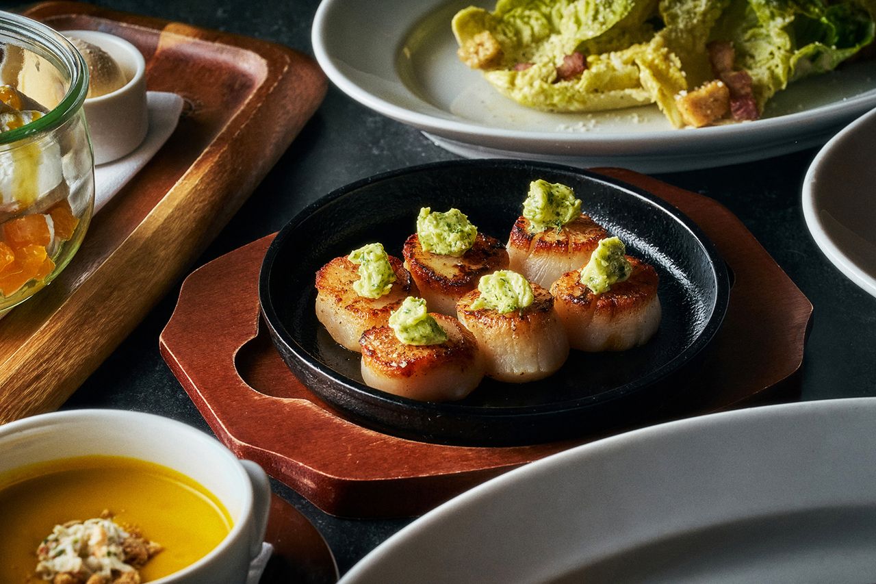  【ダブルメイン全8品 サーロイン＆魚のグリル】ドリンク1杯付き