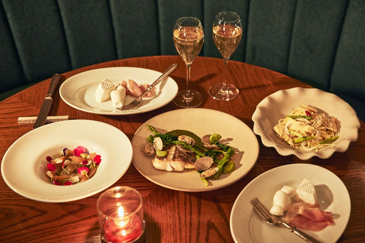 【SPRING Dinner Course】つくりたてフレッシュチーズと生パスタ、選べるメインなど全5品コース