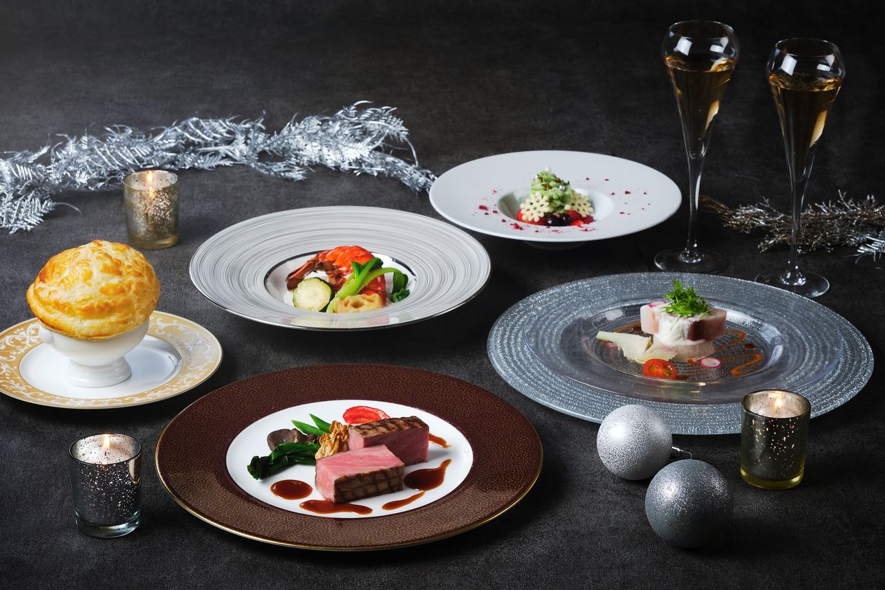 【年末年始★特別プラン】オマール海老と厳選黒毛和牛のWメイン含む全5品、乾杯シャンパン付き