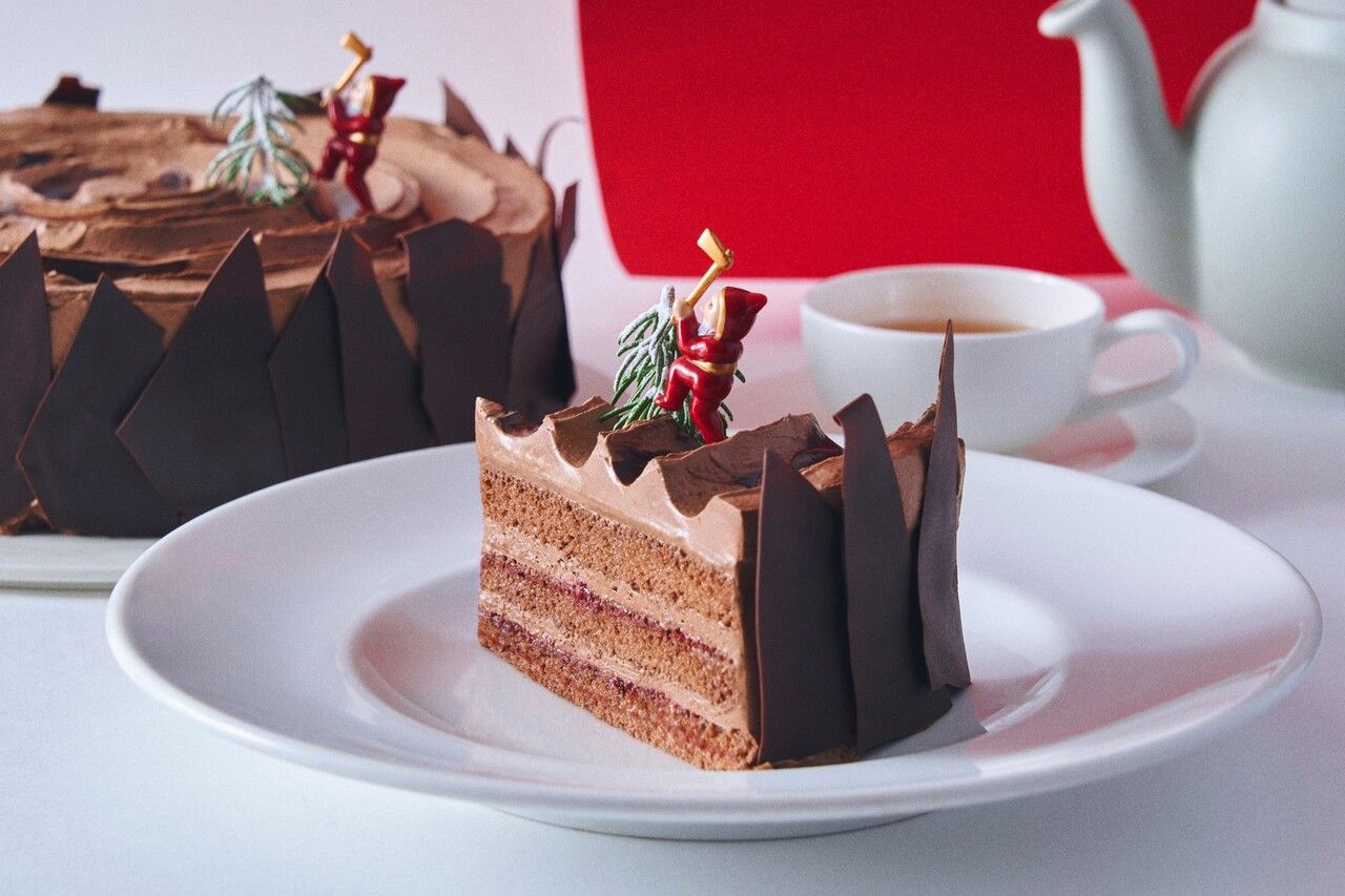 [Christmas Fair] Drink Set / Raspberry Chocolate Buche de Noel