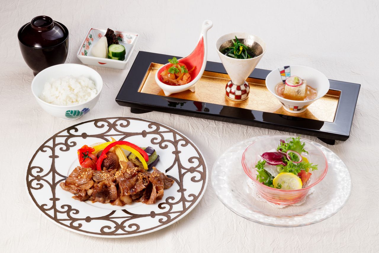 Kobe beef fragrant grilled meal