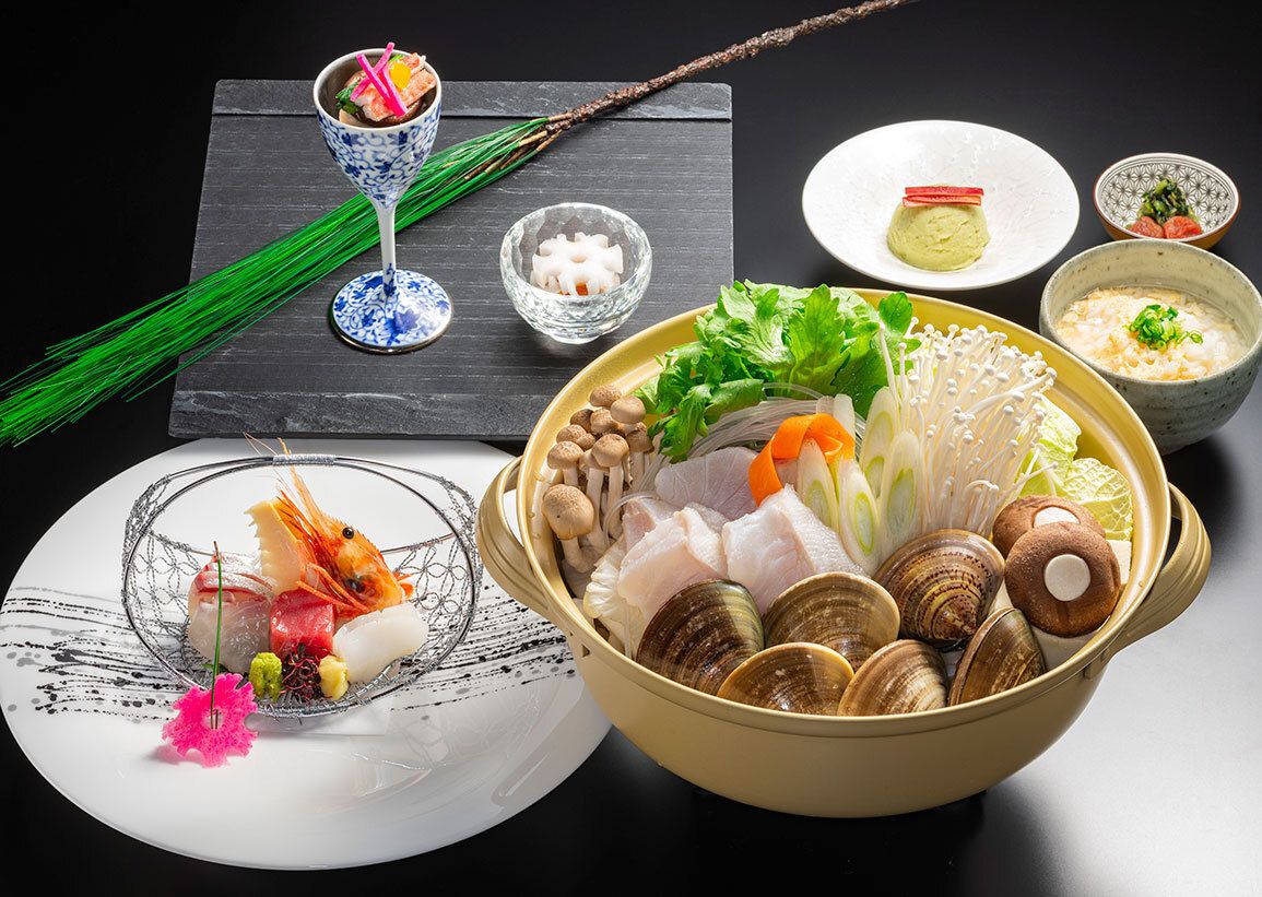 Long tooth grouper and Hard clam Hot pot (Lunch & Dinner) ※3 days Advance Reservation Required, Only for 2 or More