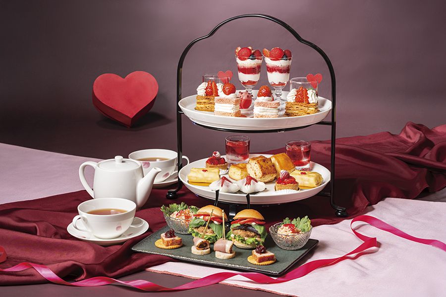 【紅茶のお土産付！】アフタヌーンティー【 フェアリプレート　「Heart Berry　～ハートとベリーの饗宴～」】（1/13～3/15）