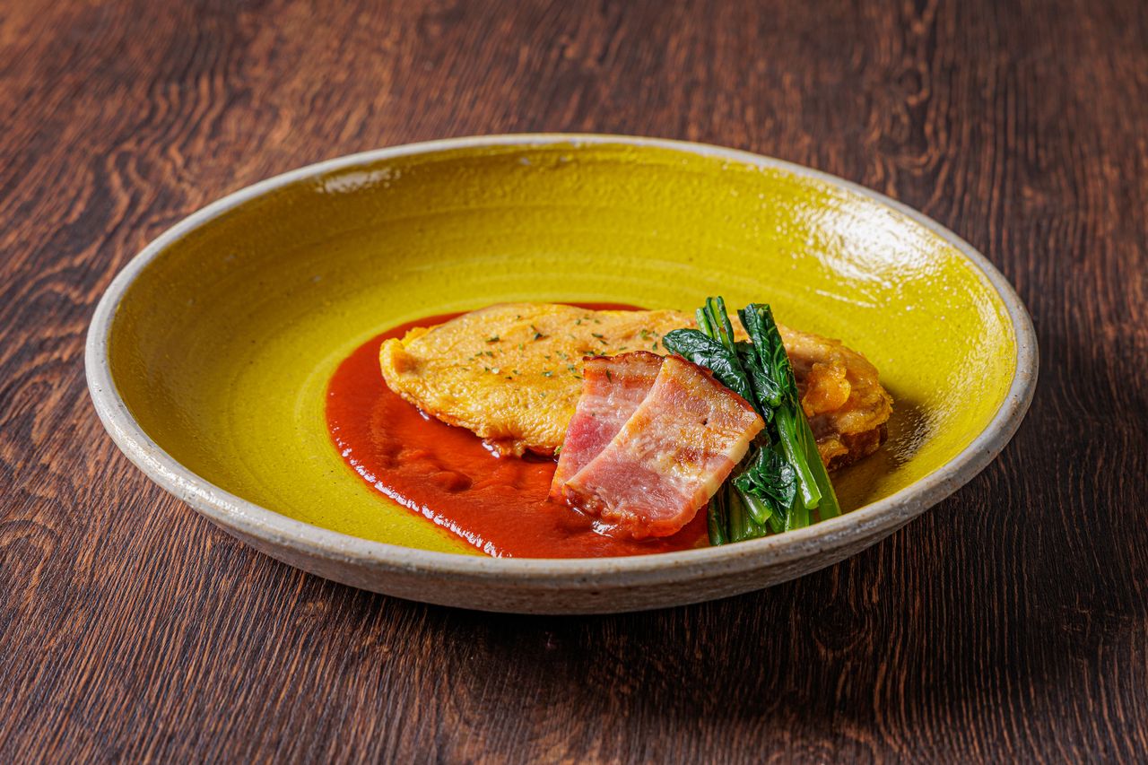 【1/5～1/19】豚ロース肉のピカタ　トマトソース　ベーコン添え