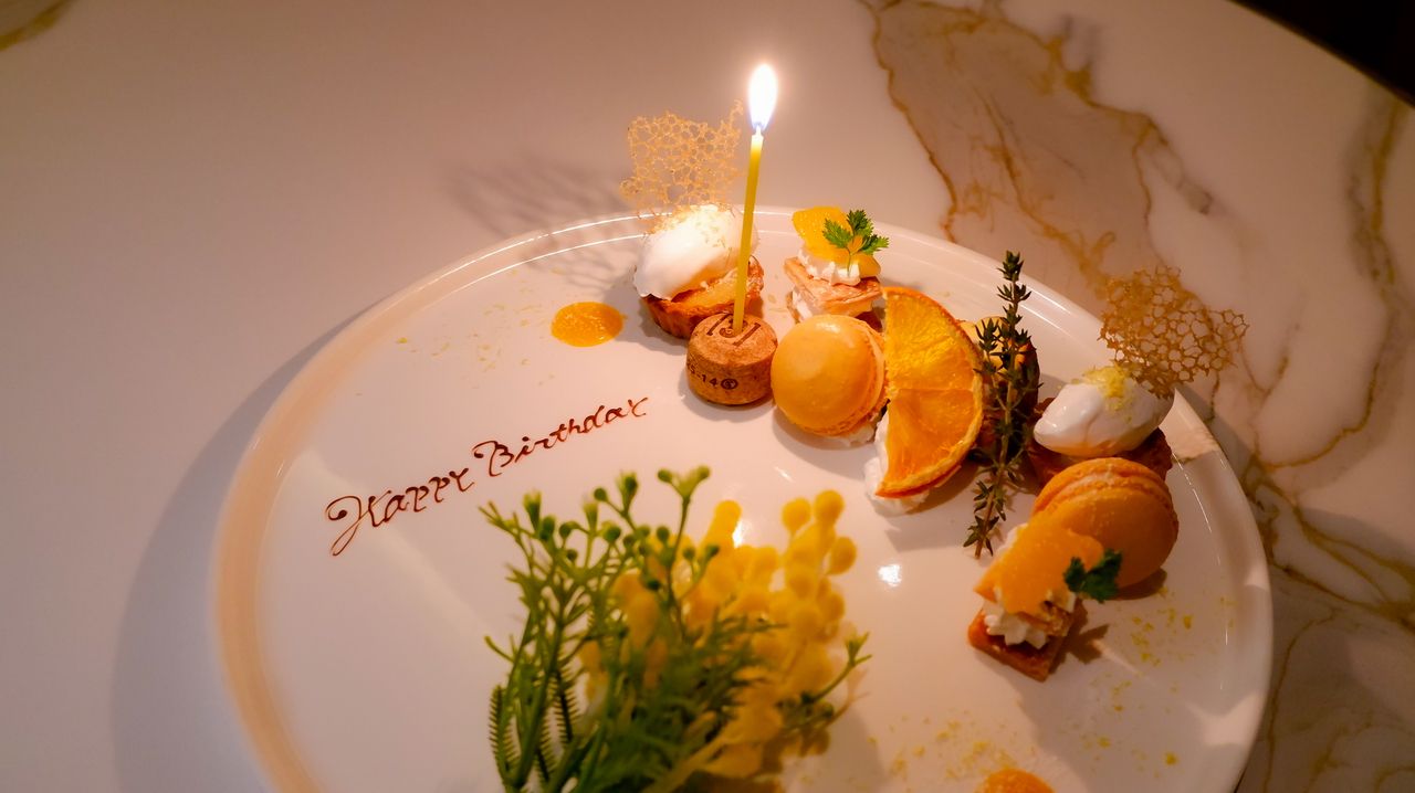 1/2〜【ミモザ】フラワー記念日デザートプレート（Anniversary plate）