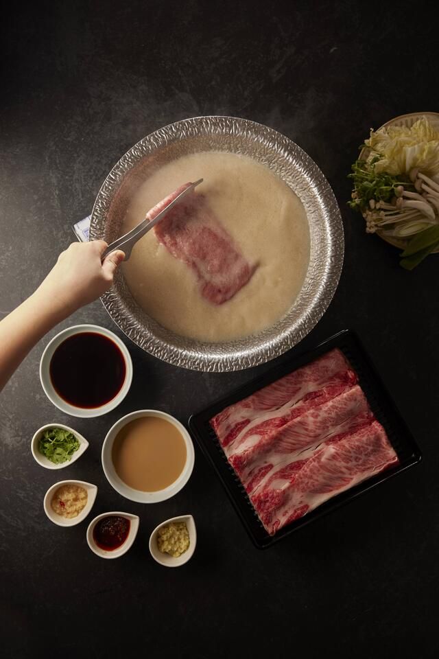 [Zeitlich begrenztes Angebot] Kagoshima Wagyu-Menü mit weißer Rinderknochensuppe