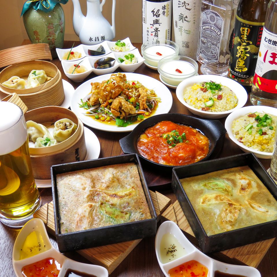 【天津餃子コース】 当店一番人気東京駅店限定コース◎餃子8種類+料理5品料理長おすすめコース♪【歓送迎会/宴会/二次回/パーティ】※要前日までに予約