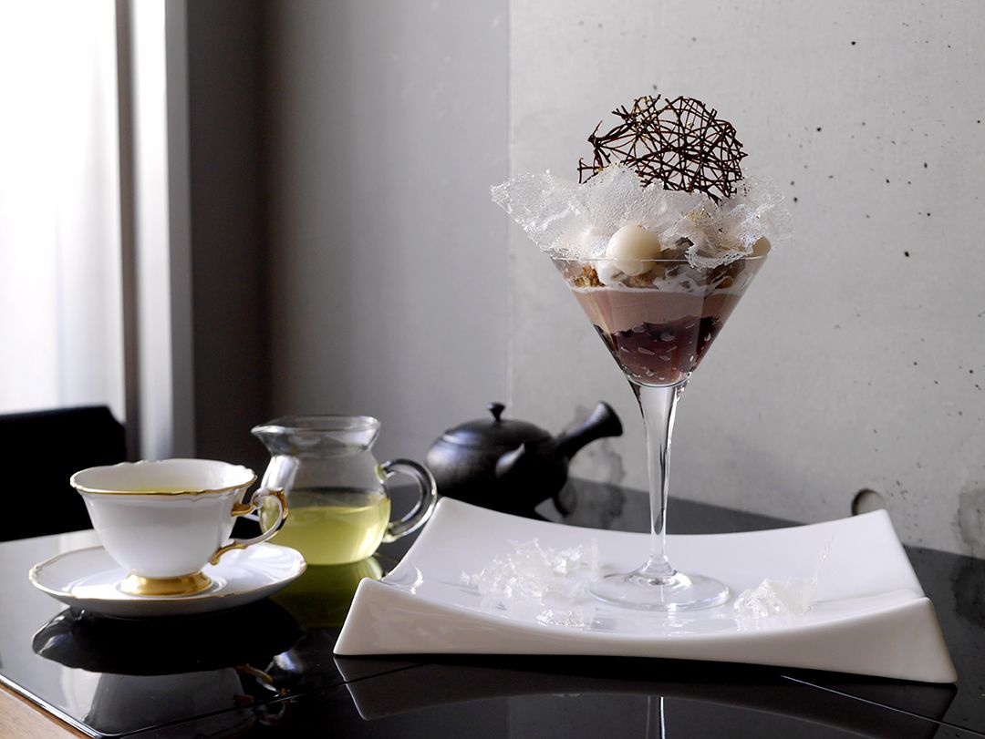 13:00【茶茶の間のspécialité】茶茶の間TEAパフェ 如月 2026  ~ 黒豆ときなこ‥そしてチョコへ ~