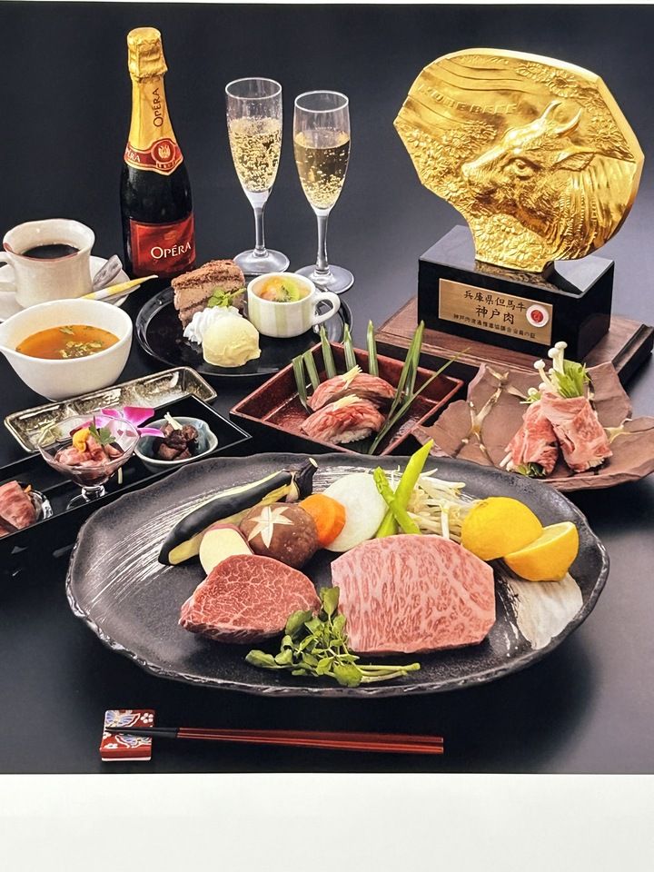 Kobe beef steak lunch course