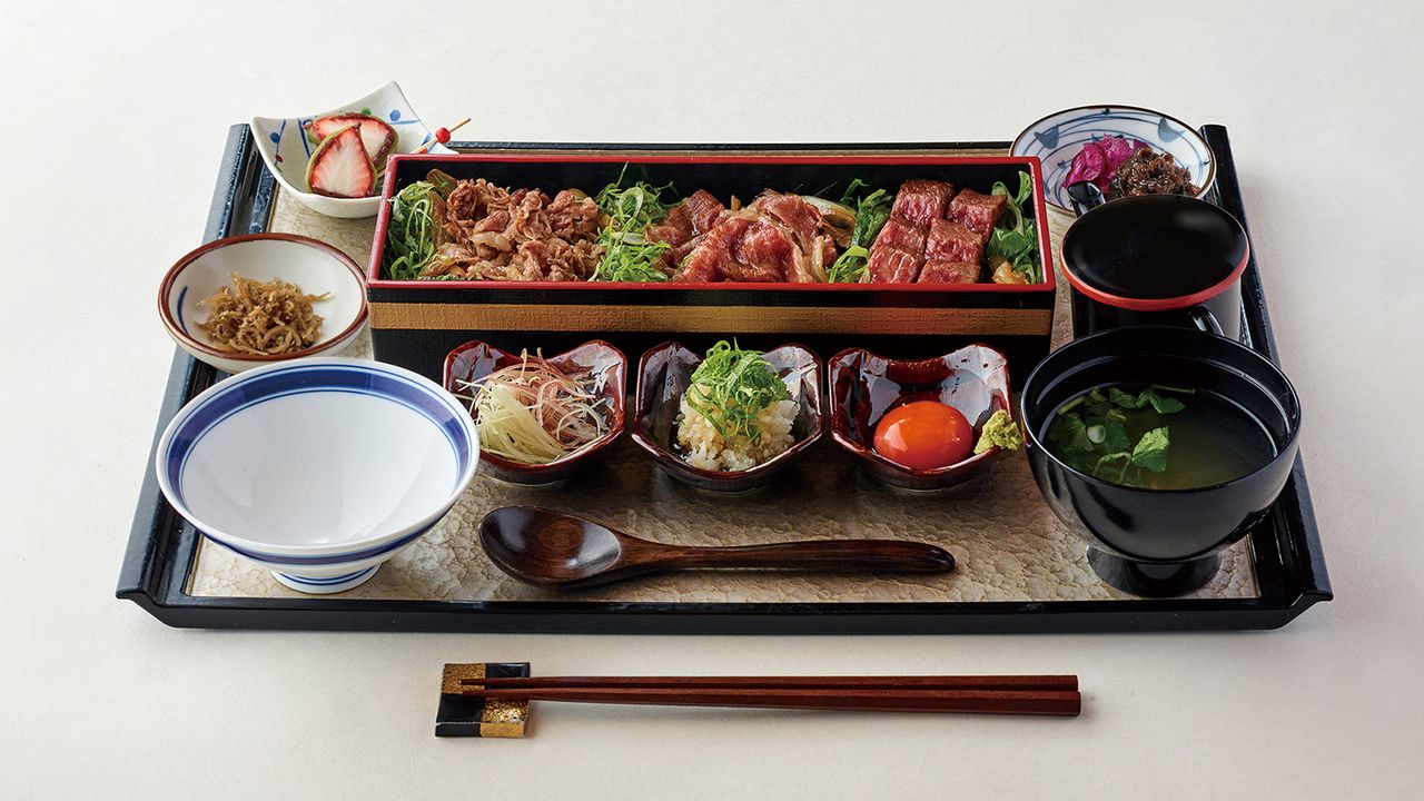 三種の和牛極み牛飯 朝御膳