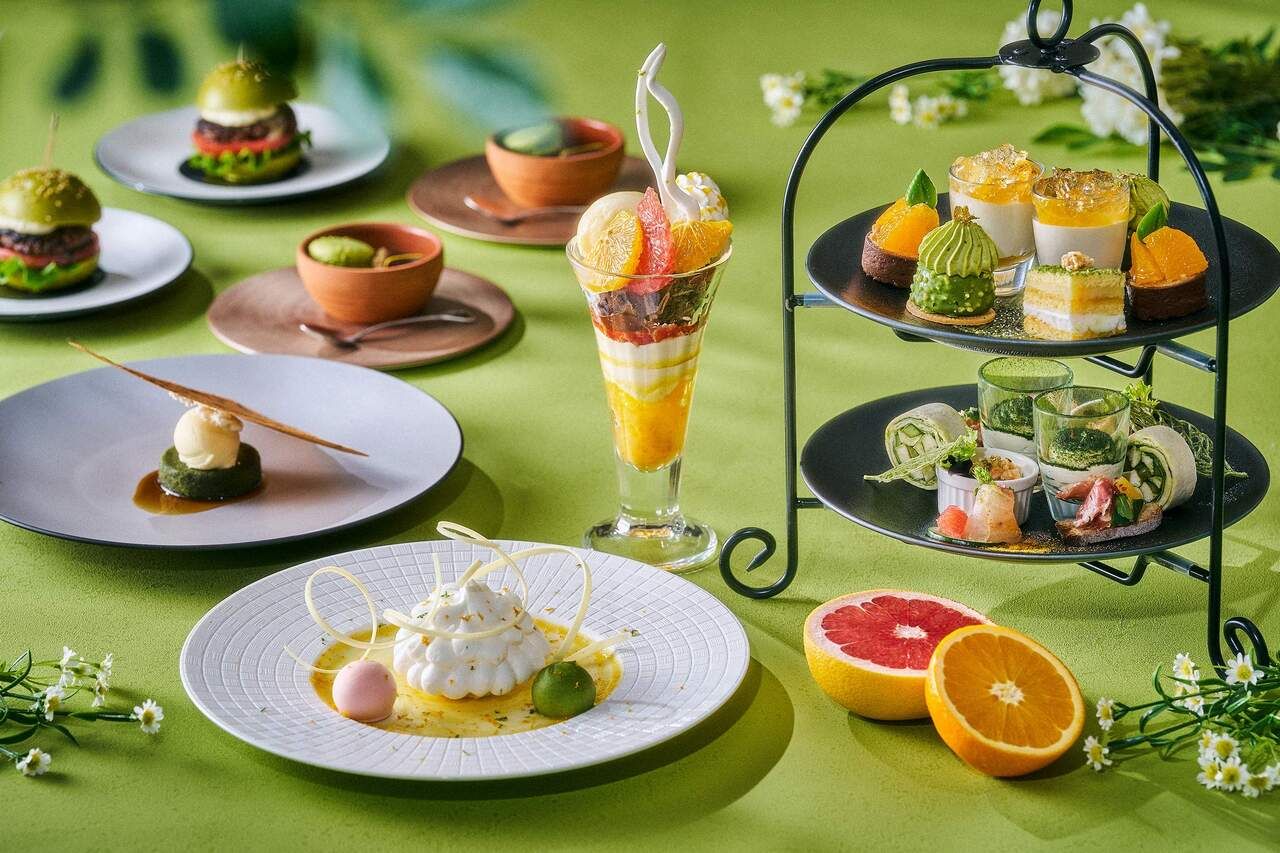  【Seibu Prince Global Rewards新規入会限定プラン】〈八女茶×柑橘のアンサンブル〉アフタヌーンティースイーツコース/無制限￥8,700→￥7,200